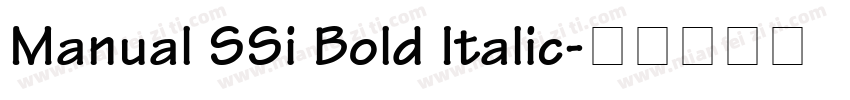 Manual SSi Bold Italic字体转换